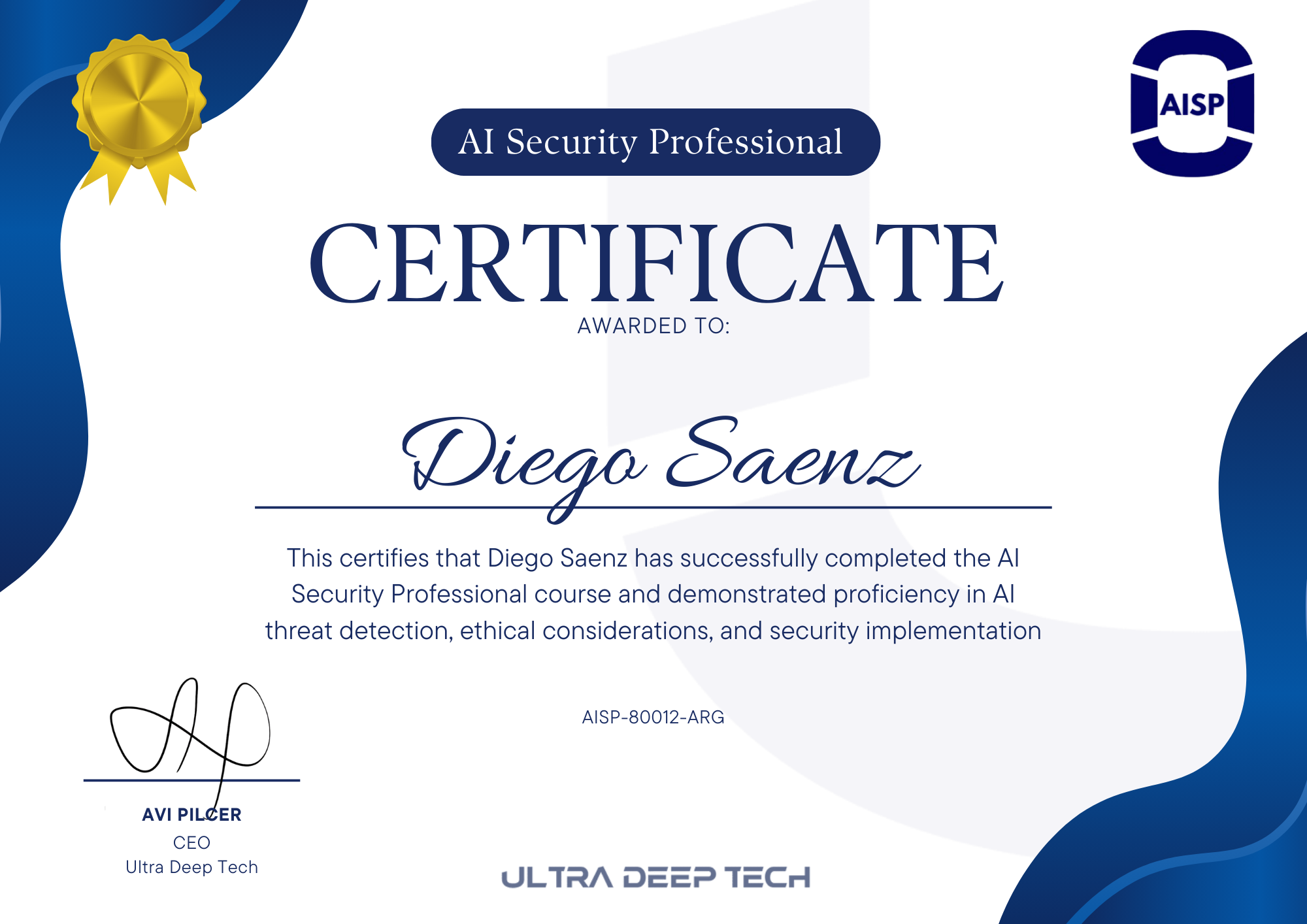 Ejemplo Certificado AISP